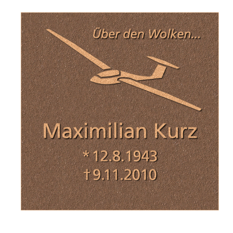 Bronzen plaat vierkant