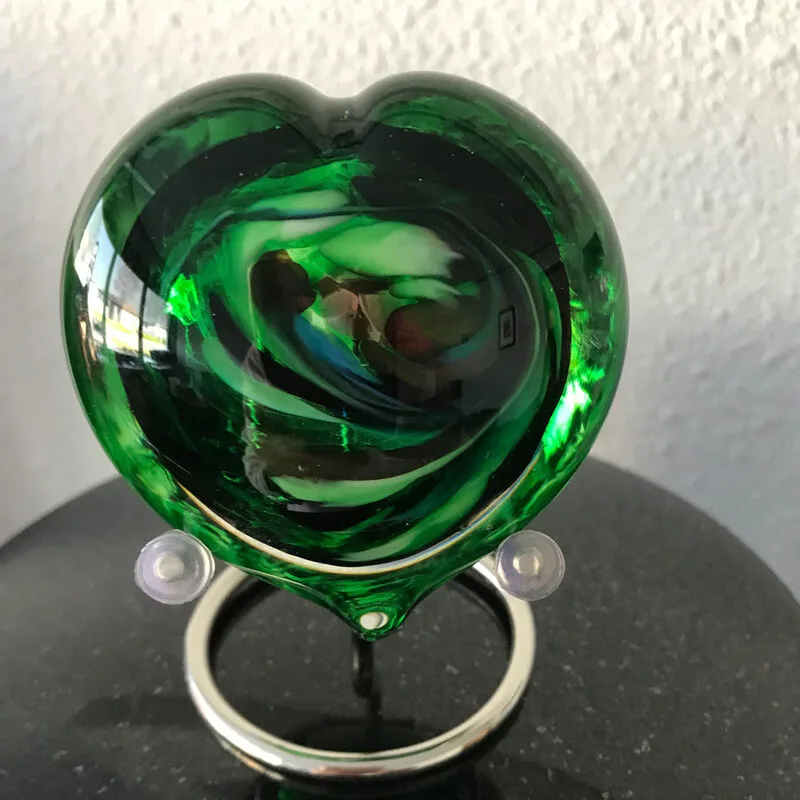 Mini urn groen glas